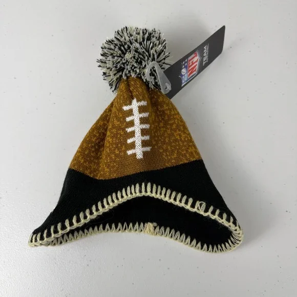 NFL Team Apparel Infant‎ Kids New Orleans Saints Knit Beanie Hat Football NEW - Picture 5 of 6